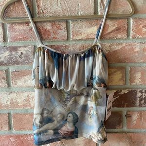 Cherub Cropped Mesh Cami